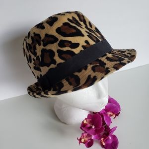 Vintage Xhilaration Leopard Printed Trilby Hat